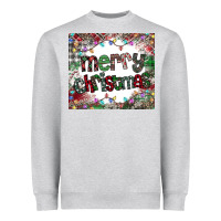 Heather Grey merry Christmas Heavyweight Sweatshirt - CowhideDigitalArt