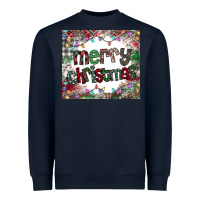 Navy merry Christmas Heavyweight Sweatshirt - CowhideDigitalArt
