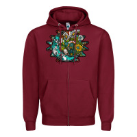 Burgundy aztec moon Zipper Hoodie - SublimationCraftShop