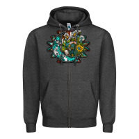 Charcoal Heather aztec moon Zipper Hoodie - SublimationCraftShop
