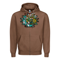 Chestnut aztec moon Zipper Hoodie - SublimationCraftShop