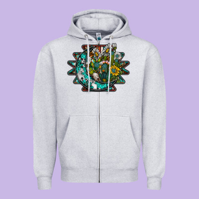Aztec Moon Zipper Hoodie Designed By Sublimationcraftshop