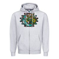 Heather Grey aztec moon Zipper Hoodie - SublimationCraftShop