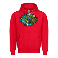 Red aztec moon Zipper Hoodie - SublimationCraftShop