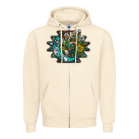 Sandshell aztec moon Zipper Hoodie - SublimationCraftShop