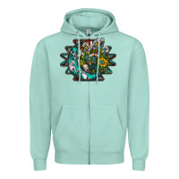 Seafoam aztec moon Zipper Hoodie - SublimationCraftShop