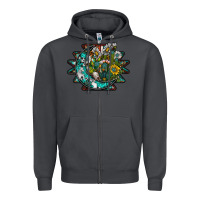 Smoke aztec moon Zipper Hoodie - SublimationCraftShop