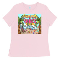 Bubblegum Pink summer vibes Ladies Tee - NancyCooperArtShop