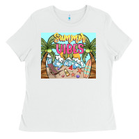 White summer vibes Ladies Tee - NancyCooperArtShop