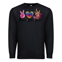 Black peace love hair Premium Sweatshirt - BarkalooDesign