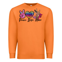 Carrot peace love hair Premium Sweatshirt - BarkalooDesign