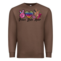 Chestnut peace love hair Premium Sweatshirt - BarkalooDesign