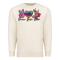 Sandshell peace love hair Premium Sweatshirt - BarkalooDesign
