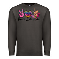 Smoke peace love hair Premium Sweatshirt - BarkalooDesign