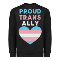 Black proud trans ally transgender Heavyweight Sweatshirt - trangStudio