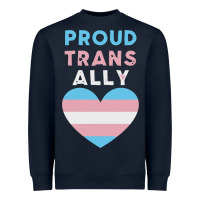 Navy proud trans ally transgender Heavyweight Sweatshirt - trangStudio