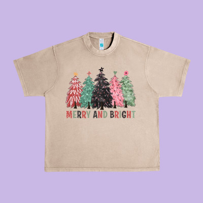 Merry And Bright Urban Heavy Tee Designed By Cowgirlartshop