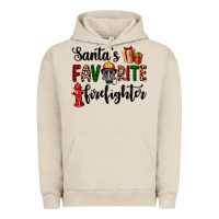 Pigment French Oak santa's favorite firefighter Urban Hoodie - AdoDesignShop