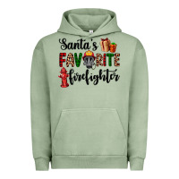 Pigment Oil Green santa's favorite firefighter Urban Hoodie - AdoDesignShop
