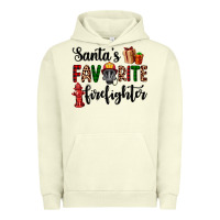 Pigment Pistachio santa's favorite firefighter Urban Hoodie - AdoDesignShop