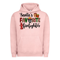 Pigment Salmon santa's favorite firefighter Urban Hoodie - AdoDesignShop