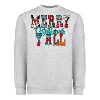 Heather Grey merry christmas y'all Heavyweight Sweatshirt - CowhideDigitalArt