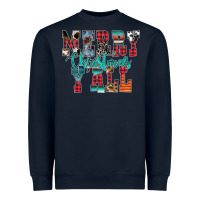 Navy merry christmas y'all Heavyweight Sweatshirt - CowhideDigitalArt