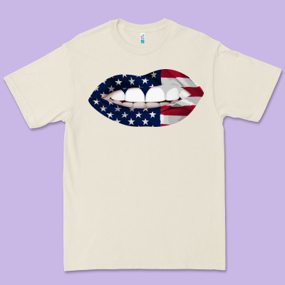Lips American Flag Premium Tee Designed By Bettercallsaul