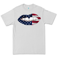 Dove Grey Lips American Flag Premium Tee - Bettercallsaul