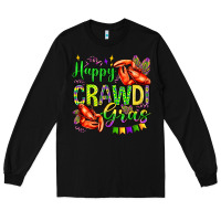 Black happy crawdi gras olivia Long Sleeve Tee - OliviaCreatesArt