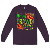 Plum happy crawdi gras olivia Long Sleeve Tee - OliviaCreatesArt