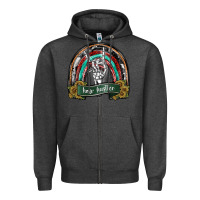 Charcoal Heather hair hurstler copy Zipper Hoodie - SublimationCraftShop