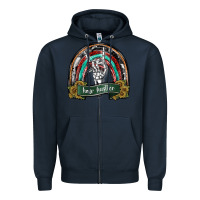 Navy hair hurstler copy Zipper Hoodie - SublimationCraftShop