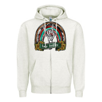 Oatmeal Heather hair hurstler copy Zipper Hoodie - SublimationCraftShop