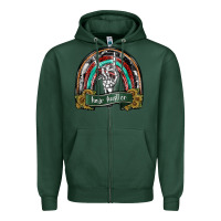 Sports Green hair hurstler copy Zipper Hoodie - SublimationCraftShop