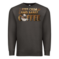 Smoke keep calm and make coffee Premium Sweatshirt - BarkalooDesign