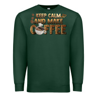 Sports Green keep calm and make coffee Premium Sweatshirt - BarkalooDesign