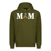 Army Green LIL Autism Mom Premium Hoodie - CowhideDigitalArt