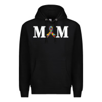 Black LIL Autism Mom Premium Hoodie - CowhideDigitalArt