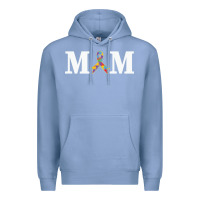 Colony Blue LIL Autism Mom Premium Hoodie - CowhideDigitalArt