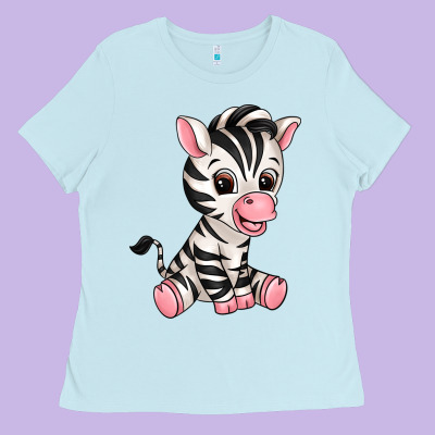 Zebra Ladies Tee Designed By Texasbilliewilder