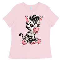 Bubblegum Pink zebra Ladies Tee - texasbilliewilder