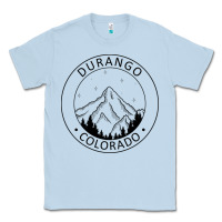 Dusty Blue Durango Mountain City - Colorado State Souvenir Gift Classic Tee - trangStudio