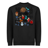 Black winter festive essentials Heavyweight Sweatshirt - CowhideDigitalArt