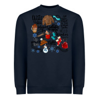 Navy winter festive essentials Heavyweight Sweatshirt - CowhideDigitalArt