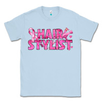 Dusty Blue Breast Cancer hair stylist Classic Tee - texasbilliewilder