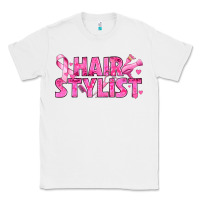 White Breast Cancer hair stylist Classic Tee - texasbilliewilder