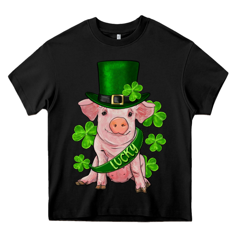 St. Patrick's Day Lucky Baby Pig Heavy Core Tee by RanaPortraitStore | Teevron