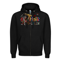 Black hair hustler 2 Zipper Hoodie - SublimationCraftShop