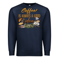 Navy coffee is always a good idea Premium Sweatshirt - BarkalooDesign